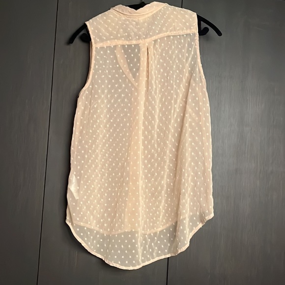 H&M sheer sleeveless blouse, soft pink (Sz 4) - Picture 2 of 3
